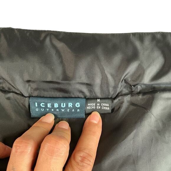 ICEBURG Outerwear Puffer Olive Green Skirt Med Pockets Full Zip100% Polyester - Picture 7 of 12